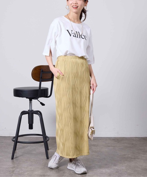 Chez toi(シェトワ)の「立体ロゴ袖スリットポンチプルオーバー(Tシャツ/カットソー・レディース・ネイビー/オフホワイト/アイボリー・FREE)」の11枚目の写真