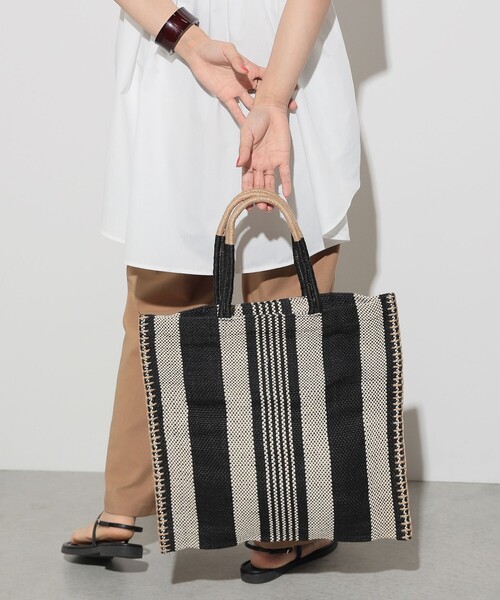 BEAMS HEART(ビームスハート)の「TARANGO / ジュートトートバッグ(トートバッグ・レディース・ブラック/レッド/ブルー・ONE SIZE)」の2枚目の写真