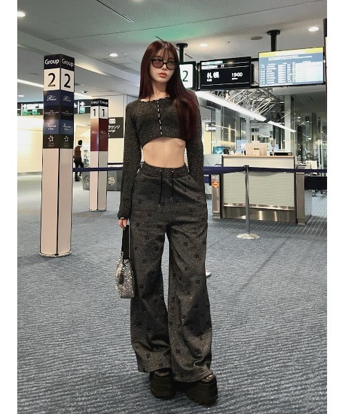 ジャガードロゴラメニットトップス（ニット/セーター）｜Darich