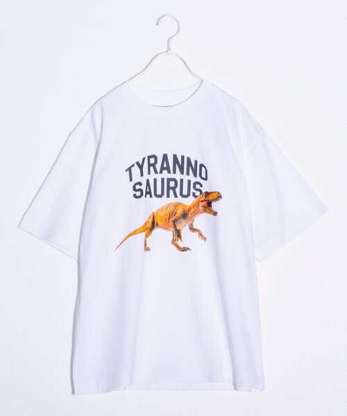 FREDY MAC（フレディーマック）の「【FREDYMAC/フレディマック】dinosaur クルーネックプリントTシャツ マックT（Tシャツ/カットソー・メンズ・ブラック/ホワイト・S/M/L）」の4枚目の写真