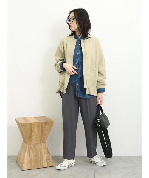 Samansa Mos2 blue（サマンサモスモスブルー）の「ペプラムブルゾン