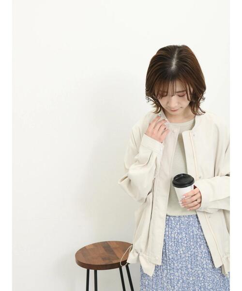 Samansa Mos2 blue（サマンサモスモスブルー）の「ペプラムブルゾン