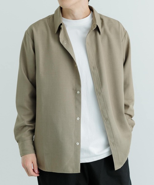 ITEMS URBANRESEARCH(アイテムズ アーバンリサーチ)の「ポリエステルトロ ロングスリーブ シャツ(シャツ/ブラウス・メンズ・ベージュ/ブラック/グレー・MEDIUM/LARGE)」の18枚目の写真