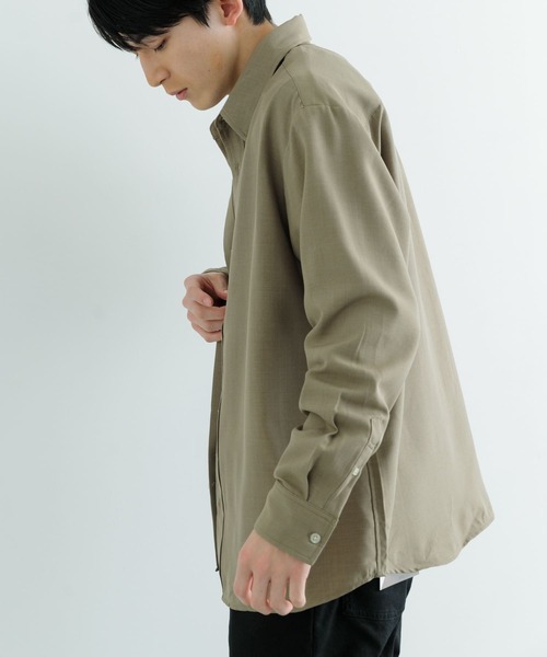 ITEMS URBANRESEARCH(アイテムズ アーバンリサーチ)の「ポリエステルトロ ロングスリーブ シャツ(シャツ/ブラウス・メンズ・ベージュ/ブラック/グレー・MEDIUM/LARGE)」の20枚目の写真
