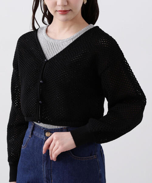 PROPORTION BODY DRESSING(プロポーションボディドレッシング)の「メッシュボレロカーディガン / 1214174401(カーディガン/ボレロ・レディース・ホワイト系その他/ブラック/ブルー・FREE)」の13枚目の写真