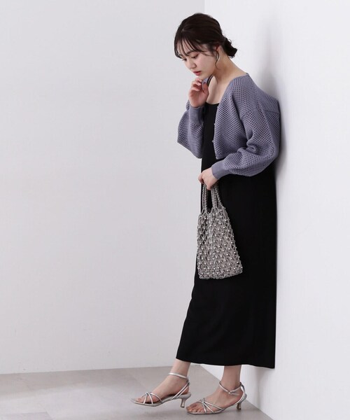 PROPORTION BODY DRESSING(プロポーションボディドレッシング)の「メッシュボレロカーディガン / 1214174401(カーディガン/ボレロ・レディース・ホワイト系その他/ブラック/ブルー・FREE)」の4枚目の写真