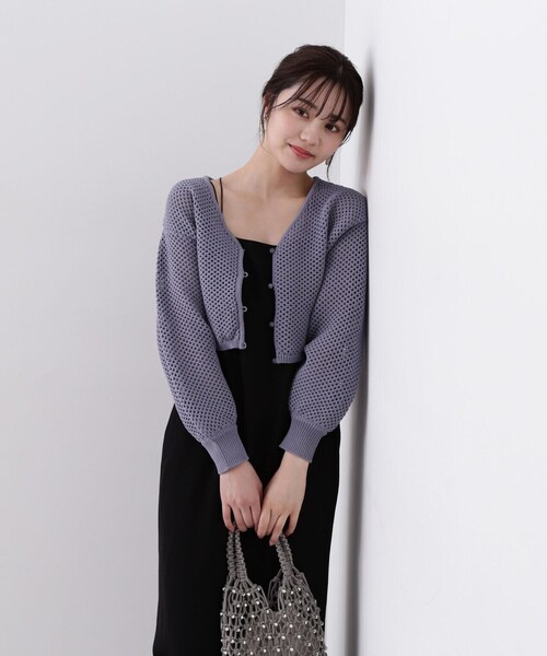 PROPORTION BODY DRESSING(プロポーションボディドレッシング)の「メッシュボレロカーディガン / 1214174401(カーディガン/ボレロ・レディース・ホワイト系その他/ブラック/ブルー・FREE)」の5枚目の写真