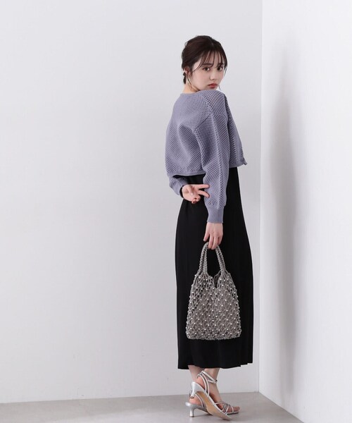 PROPORTION BODY DRESSING(プロポーションボディドレッシング)の「メッシュボレロカーディガン / 1214174401(カーディガン/ボレロ・レディース・ホワイト系その他/ブラック/ブルー・FREE)」の6枚目の写真