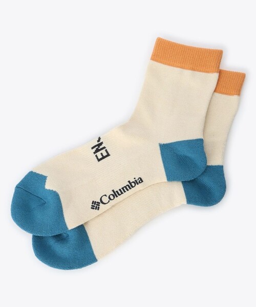 Columbia(コロンビア)の「Columbia/ エンジョイマウンテンライフミッドソックス /コロンビア /抗菌防臭加工 /アシンメトリー(ソックス/靴下・レディース・イエロー/ホワイト/ブルー/イエロー系その他/ストーン/ネイビー・S/M/L/XL)」の2枚目の写真