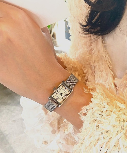 MATOW 腕時計 TSUKI 朧月 MATOW マトウ TSUKI 朧月 / SQUARE ROSE GOLD BROWN LEATHER