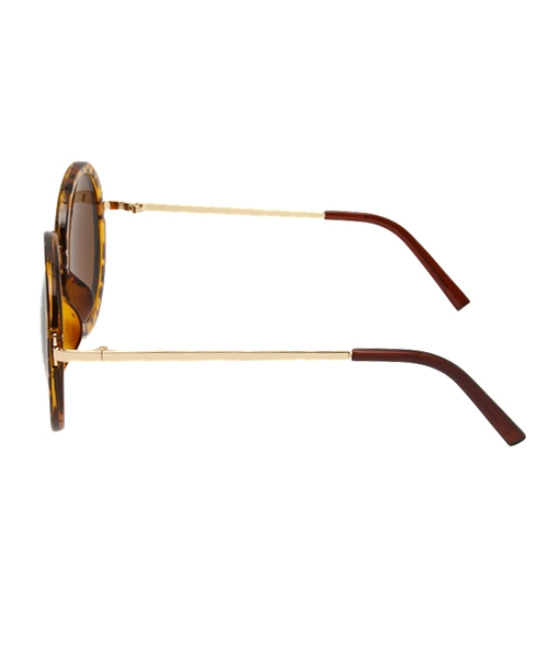 WEGO（ウィゴー）の「WEGO/ラウンドタイプサングラス（サングラス・メンズ・ブラウン系その他・FREE）」の4枚目の写真