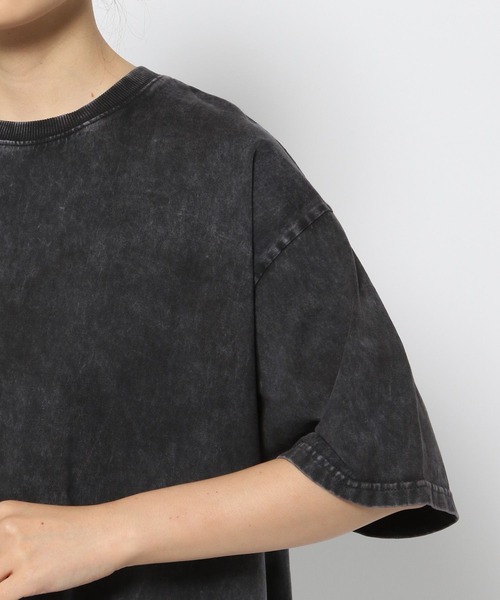 Anui（アニュイ）の「【UNISEX/2サイズ展開】ピグメントステッチTシャツ（Tシャツ/カットソー・レディース・チャコールグレー/ベージュ/ピンク・LARGE/MEDIUM）」の12枚目の写真