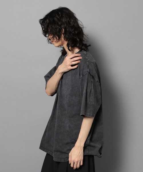 セール】【UNISEX/2サイズ展開】ピグメントステッチTシャツ（T