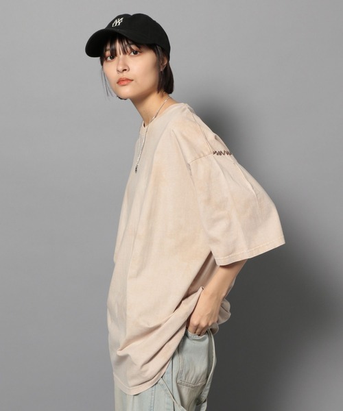 セール】【UNISEX/2サイズ展開】ピグメントステッチTシャツ（T