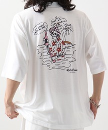 スカル柄刺繍+プリント半袖Tシャツアソート