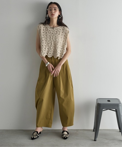 THE YOn（ザヨン）の「トーションレースフレンチスリーブトップス（その他トップス・レディース・ナチュラル/ブラック/マルチ・FREE）」の10枚目の写真