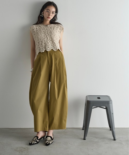 THE YOn（ザヨン）の「トーションレースフレンチスリーブトップス（その他トップス・レディース・ナチュラル/ブラック/マルチ・FREE）」の7枚目の写真