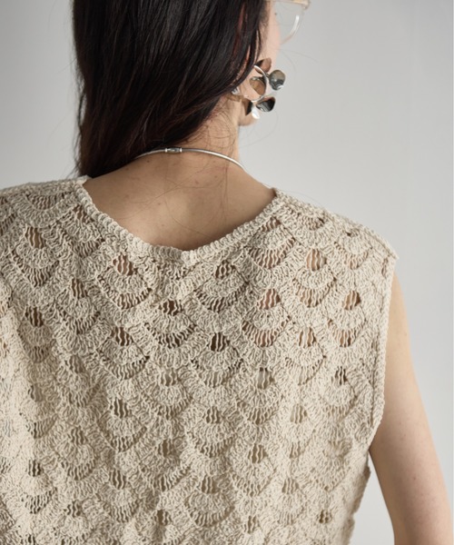 THE YOn（ザヨン）の「トーションレースフレンチスリーブトップス（その他トップス・レディース・ナチュラル/ブラック/マルチ・FREE）」の5枚目の写真