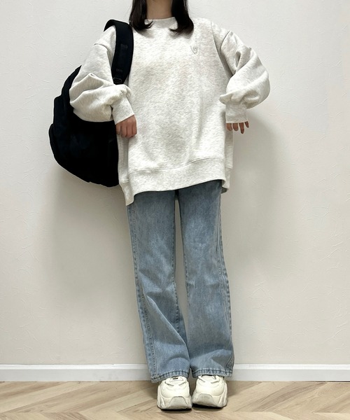 Cham.（チャム）の「ハイウエストデニムワイドパンツ（デニムパンツ・レディース・ライトブルー・S/M/L）」の18枚目の写真