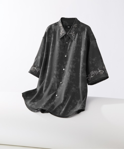 HARE（ハレ）の「【SET UP対応 イージーケア】TOROMIシシュウシャツSS(HARE)（シャツ/ブラウス・メンズ・ブルー/ホワイト/ブラック/パープル/グレー/ブルー系その他/ホワイト系その他/ダークブラウン/グレー系その他/ブルー系その他2/ブラック系その他・SMALL/MEDIUM）」の6枚目の写真