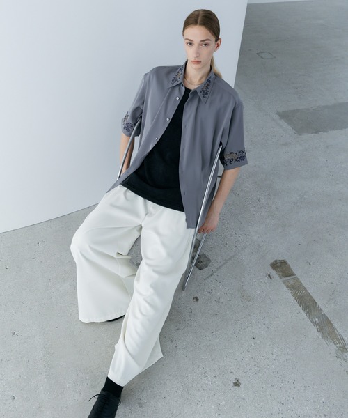 HARE（ハレ）の「【SET UP対応 イージーケア】TOROMIシシュウシャツSS(HARE)（シャツ/ブラウス・メンズ・ブルー/ホワイト/ブラック/パープル/グレー/ブルー系その他・SMALL/MEDIUM）」の16枚目の写真