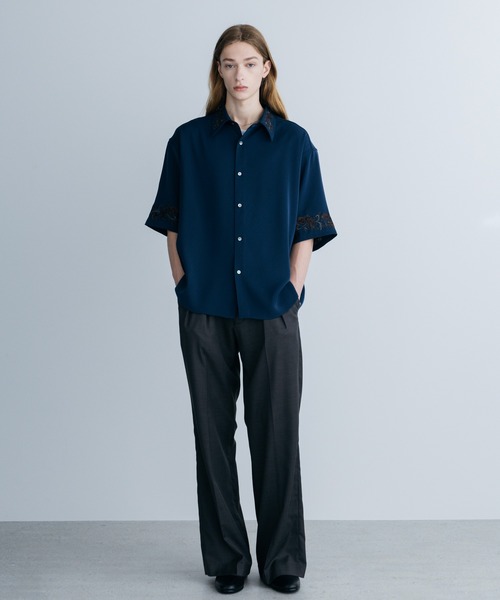 HARE（ハレ）の「【SET UP対応 イージーケア】TOROMIシシュウシャツSS(HARE)（シャツ/ブラウス・メンズ・ブルー/ホワイト/ブラック/パープル/グレー/ブルー系その他・SMALL/MEDIUM）」の22枚目の写真