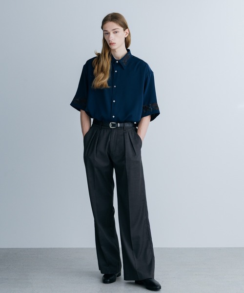 HARE（ハレ）の「【SET UP対応 イージーケア】TOROMIシシュウシャツSS(HARE)（シャツ/ブラウス・メンズ・ブルー/ホワイト/ブラック/パープル/グレー/ブルー系その他・SMALL/MEDIUM）」の21枚目の写真