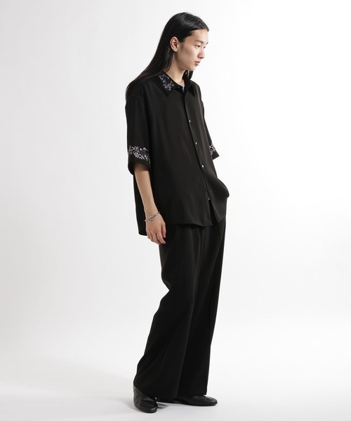 HARE（ハレ）の「【SET UP対応 イージーケア】TOROMIシシュウシャツSS(HARE)（シャツ/ブラウス・メンズ・ブルー/ホワイト/ブラック/パープル/グレー/ブルー系その他/ホワイト系その他/ダークブラウン/グレー系その他/ブルー系その他2/ブラック系その他・SMALL/MEDIUM）」の12枚目の写真