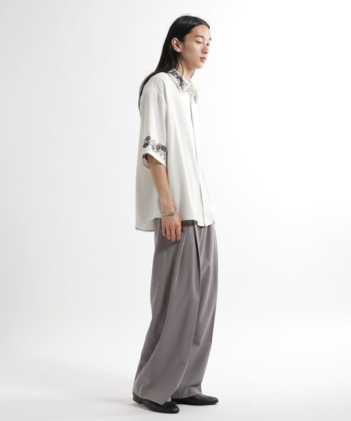 HARE（ハレ）の「【SET UP対応 イージーケア】TOROMIシシュウシャツSS(HARE)（シャツ/ブラウス・メンズ・ブルー/ホワイト/ブラック/パープル/グレー/ブルー系その他/ホワイト系その他/ダークブラウン/グレー系その他/ブルー系その他2/ブラック系その他・SMALL/MEDIUM）」の16枚目の写真