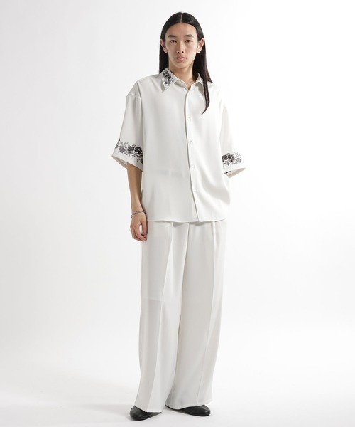 HARE（ハレ）の「【SET UP対応 イージーケア】TOROMIシシュウシャツSS(HARE)（シャツ/ブラウス・メンズ・ブルー/ホワイト/ブラック/パープル/グレー/ブルー系その他/ホワイト系その他/ダークブラウン/グレー系その他/ブルー系その他2/ブラック系その他・SMALL/MEDIUM）」の14枚目の写真