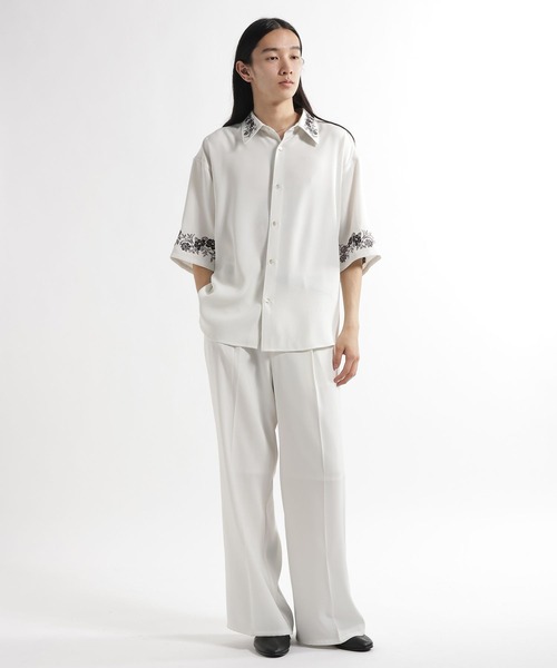 HARE（ハレ）の「【SET UP対応 イージーケア】TOROMIシシュウシャツSS(HARE)（シャツ/ブラウス・メンズ・ブルー/ホワイト/ブラック/パープル/グレー/ブルー系その他/ホワイト系その他/ダークブラウン/グレー系その他/ブルー系その他2/ブラック系その他・SMALL/MEDIUM）」の13枚目の写真