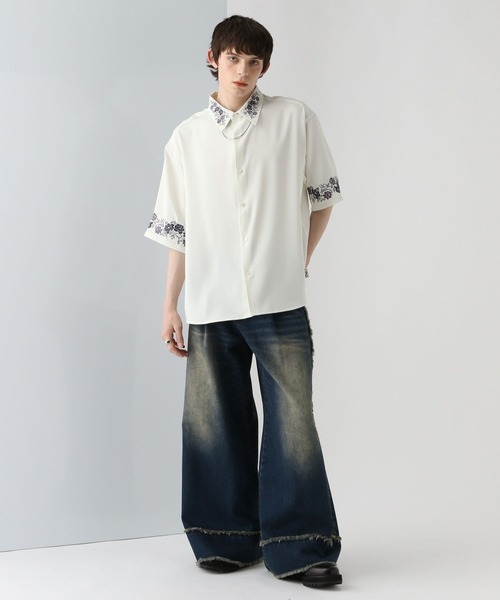 HARE TOROMIシシュウシャツ ワイドパンツ 2着セット セール】【SET UP対応 イージーケア】TOROMIシシュウシャツ(HARE