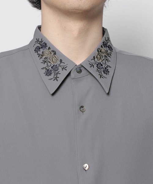 HARE（ハレ）の「【SET UP対応 イージーケア】TOROMIシシュウシャツSS(HARE)（シャツ/ブラウス・メンズ・ブルー/ホワイト/ブラック/パープル/グレー/ブルー系その他・SMALL/MEDIUM）」の10枚目の写真