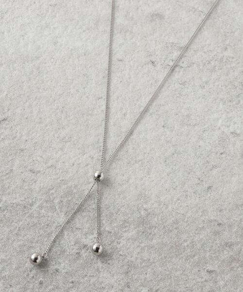 OPAQUE.CLIP(オペークドットクリップ)の「◆メタルボールスライドネックレス(ネックレス・レディース・シルバー/ゴールド・00)」の2枚目の写真