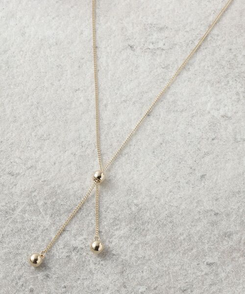 OPAQUE.CLIP(オペークドットクリップ)の「◆メタルボールスライドネックレス(ネックレス・レディース・シルバー/ゴールド・00)」の1枚目の写真