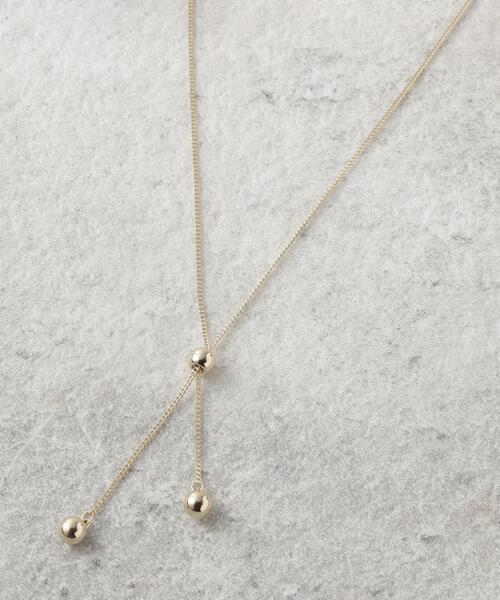 OPAQUE.CLIP(オペークドットクリップ)の「◆メタルボールスライドネックレス(ネックレス・レディース・シルバー/ゴールド・00)」の3枚目の写真