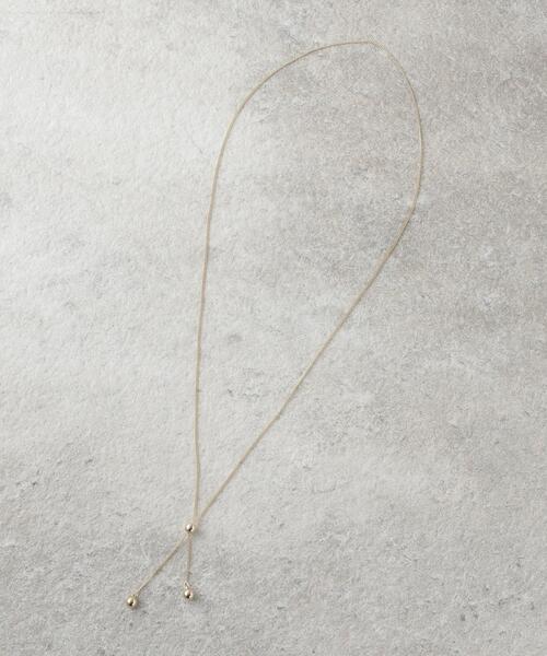 OPAQUE.CLIP(オペークドットクリップ)の「◆メタルボールスライドネックレス(ネックレス・レディース・シルバー/ゴールド・00)」の4枚目の写真