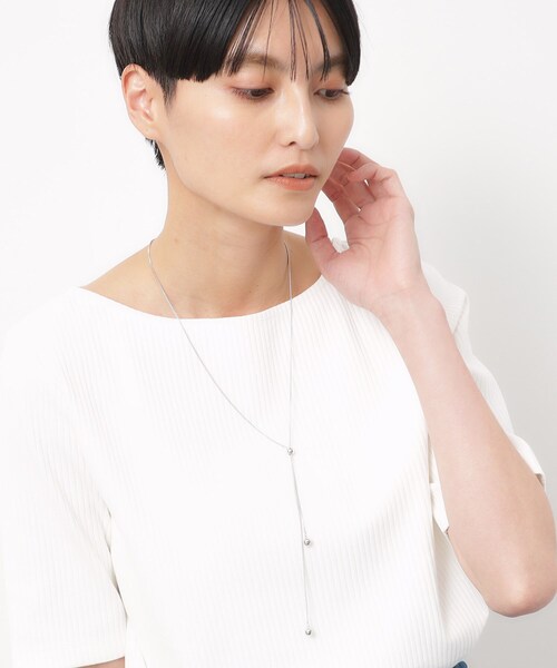 OPAQUE.CLIP(オペークドットクリップ)の「◆メタルボールスライドネックレス(ネックレス・レディース・シルバー/ゴールド・00)」の7枚目の写真