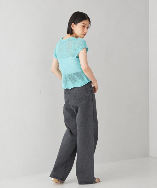 EMMEL REFINES(エメルリファインズ)の「<EMMEL REFINES>EM HW クルーネック メッシュ ニット プルオーバー(ニット/セーター・レディース・ナチュラル/ターコイズブルー/ピンク・FREE)」の9枚目の写真