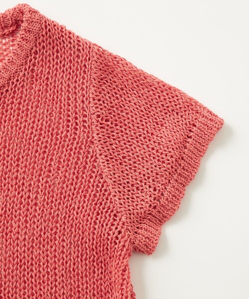 EMMEL REFINES(エメルリファインズ)の「<EMMEL REFINES>EM HW クルーネック メッシュ ニット プルオーバー(ニット/セーター・レディース・ナチュラル/ターコイズブルー/ピンク・FREE)」の5枚目の写真