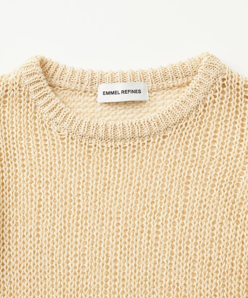 EMMEL REFINES(エメルリファインズ)の「<EMMEL REFINES>EM HW クルーネック メッシュ ニット プルオーバー(ニット/セーター・レディース・ナチュラル/ターコイズブルー/ピンク・FREE)」の20枚目の写真