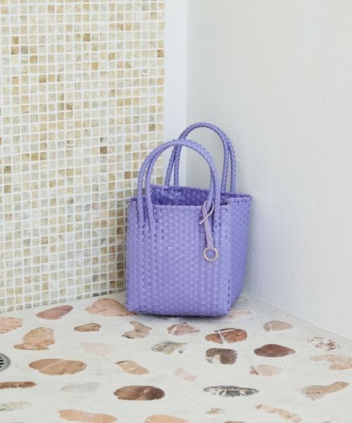 Andemiu（アンデミュウ）の「メルカドミニBAG120998（かごバッグ・レディース・ブラック/パープル/イエロー・FREE）」の2枚目の写真