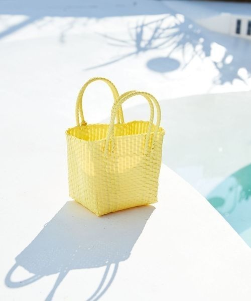 Andemiu（アンデミュウ）の「メルカドミニBAG120998（かごバッグ・レディース・ブラック/パープル/イエロー・FREE）」の3枚目の写真