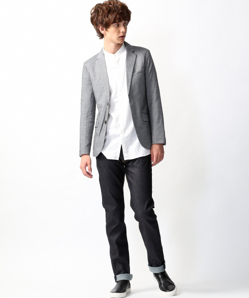 ABAHOUSE（アバハウス）の「【FLEX JACKET】サーフニットジャケット（テーラードジャケット・メンズ・グレー/ネイビー・3/2/4）」の5枚目の写真