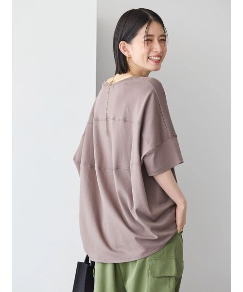 AMERICAN HOLIC(アメリカンホリック)の「UVカット+接触冷感 コクーンカットプルオーバー(Tシャツ/カットソー・レディース・グリーン/オフホワイト/ブルー/チャコールグレー/グレイッシュベージュ/モカ/ブラック・M/L)」の11枚目の写真