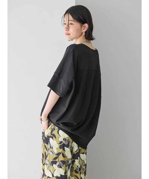 AMERICAN HOLIC(アメリカンホリック)の「UVカット+接触冷感 コクーンカットプルオーバー(Tシャツ/カットソー・レディース・グリーン/オフホワイト/ブルー/チャコールグレー/グレイッシュベージュ/モカ/ブラック・M/L)」の16枚目の写真