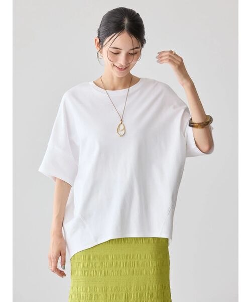 AMERICAN HOLIC(アメリカンホリック)の「UVカット+接触冷感 コクーンカットプルオーバー(Tシャツ/カットソー・レディース・グリーン/オフホワイト/ブルー/チャコールグレー/グレイッシュベージュ/モカ/ブラック・M/L)」の20枚目の写真