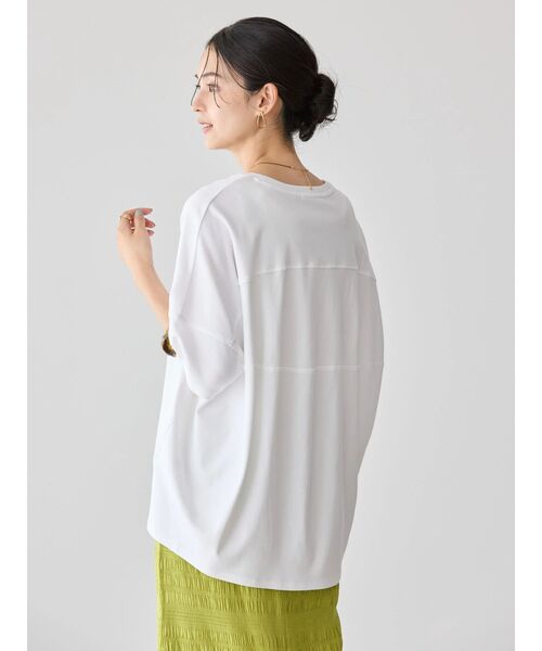 AMERICAN HOLIC(アメリカンホリック)の「UVカット+接触冷感 コクーンカットプルオーバー(Tシャツ/カットソー・レディース・グリーン/オフホワイト/ブルー/チャコールグレー/グレイッシュベージュ/モカ/ブラック・M/L)」の21枚目の写真