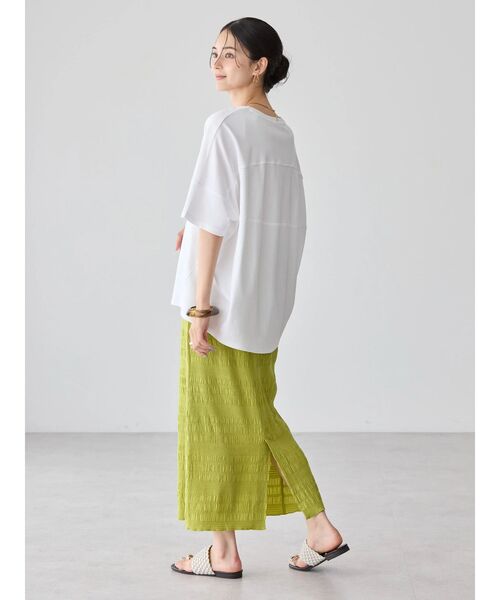 AMERICAN HOLIC(アメリカンホリック)の「UVカット+接触冷感 コクーンカットプルオーバー(Tシャツ/カットソー・レディース・グリーン/オフホワイト/ブルー/チャコールグレー/グレイッシュベージュ/モカ/ブラック・M/L)」の22枚目の写真