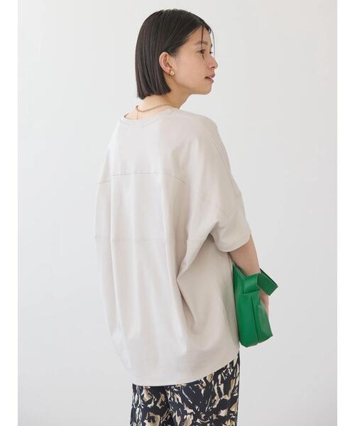 AMERICAN HOLIC(アメリカンホリック)の「UVカット+接触冷感 コクーンカットプルオーバー(Tシャツ/カットソー・レディース・グリーン/オフホワイト/ブルー/チャコールグレー/グレイッシュベージュ/モカ/ブラック・M/L)」の5枚目の写真